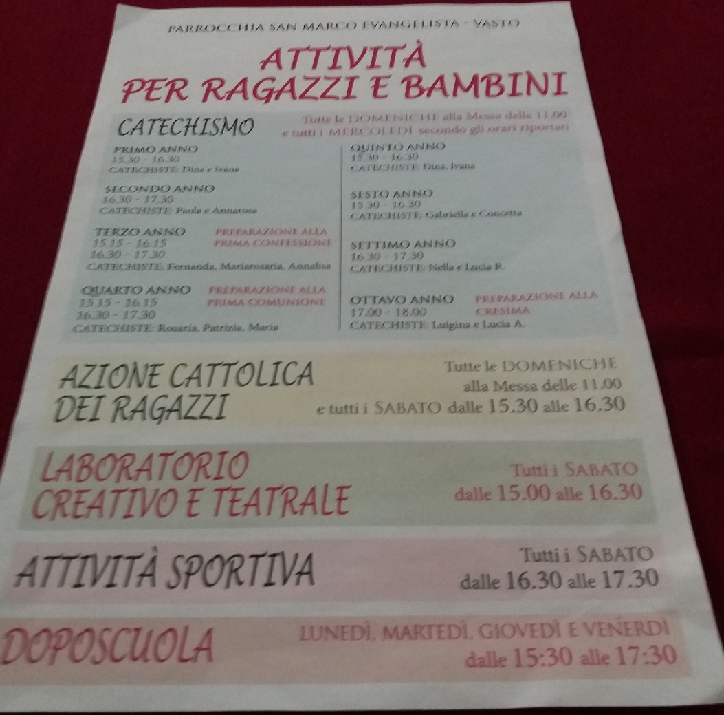 Attivita Della Parrocchia